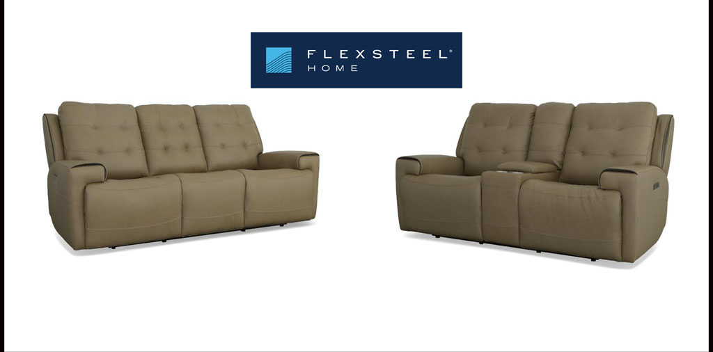 Flexsteel Iris Power Sofa and Love Set BOTH PIECES!